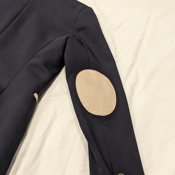 Tommy Hilfiger Navy Tailored Jacket, Gold Buttons & Beige Elbow Patches - Picture 6 of 6